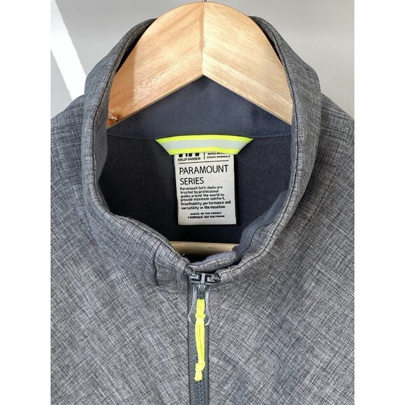 Helly Hansen Jacket Mens M Heather Gray Paramount Series Softshell Full Zip - Picture 6 of 16